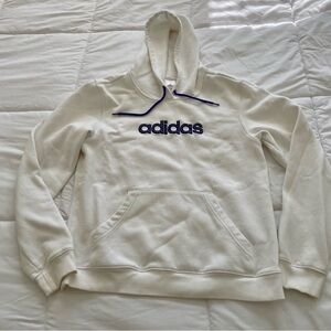 Adidas White Sweatshirt Embroidered